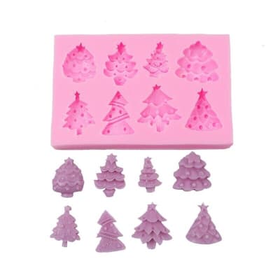 Molde Fondant 8 Pinos Silicona