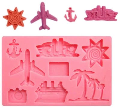 Molde Fondant Viajes Silicona1