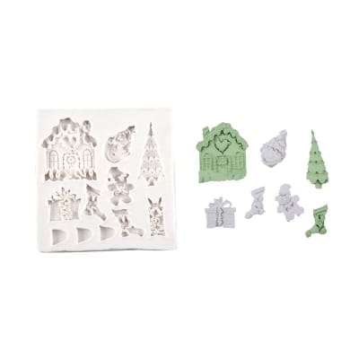 Molde Fondant Navidad N°3 Silicona