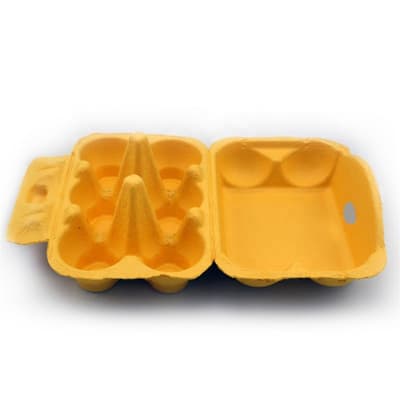 Caja para 6 Huevos Cartón Naranjo 6 Unidades