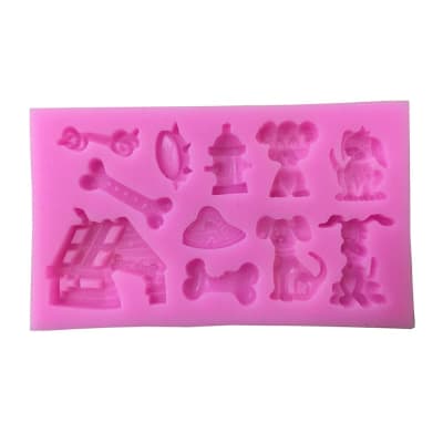 Molde Fondant Perros Silicona1