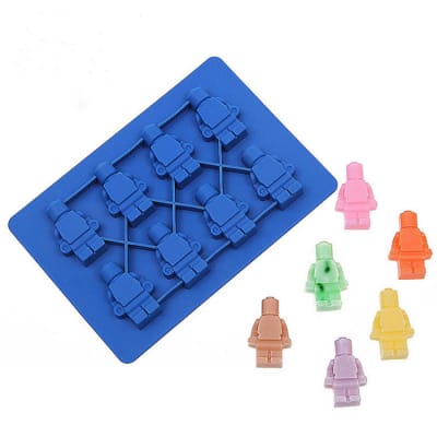 Molde 8 Figuras de Lego Silicona