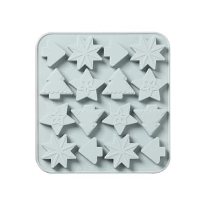 Molde Silicona Estrellas y Pinos Navidad