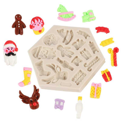 Molde Fondant Mix Navidad Silicona