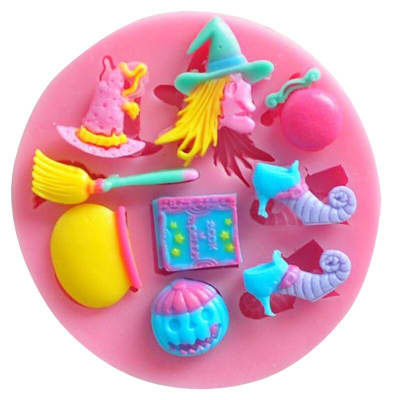 Molde Fondant Brujas Redondo 1 Silicona1
