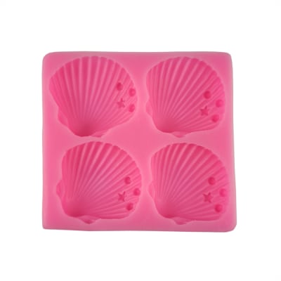 Molde Fondant 4 Conchitas Silicona1