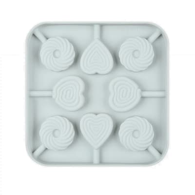 Molde Silicona Paletas Corazón y Roscas