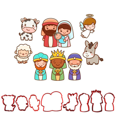 Set Cortadores Plásticos Pesebre 8 Piezas1