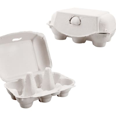 Caja para 6 Huevos Cartón Blanco 6 Unidades