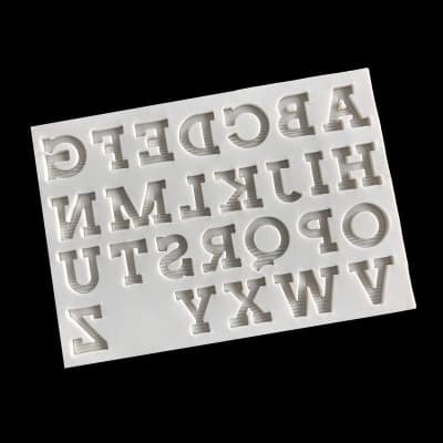 Molde Fondant Mayúsculas Lineas Silicona1