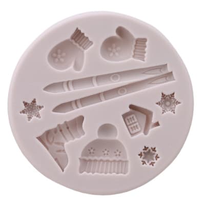 Molde Fondant Equipo de Nieve Silicona