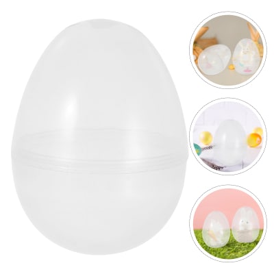 Dulcero Transparente Forma de Huevo 9x6.5 cm. 10 Unidades1