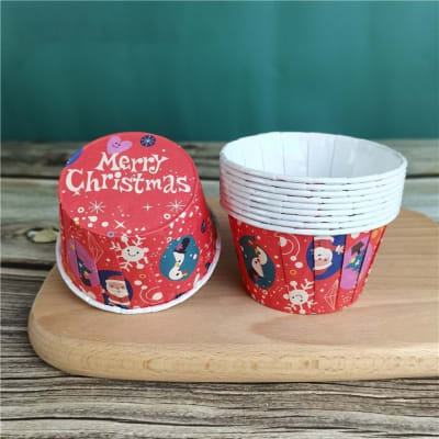 Capsulas Plegadas Cupcake Navidad N°1 50 Unidades2