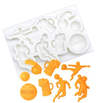 Molde Fondant Futbol Fan Silicona1