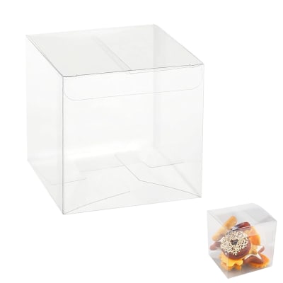 Caja de Acetato Transparente 10x10x10 cm. 10 Unidades
