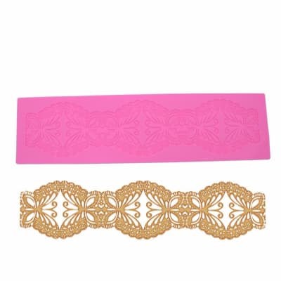 Molde Encaje Comestible Mariposas Silicona1