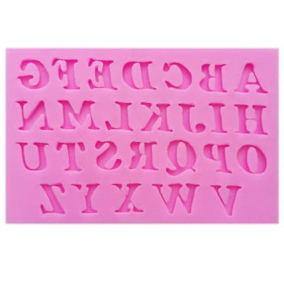 Molde Fondant Letras Mayúsculas Silicona