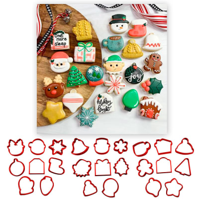 Set Cortadores Plásticos Calendario de Adviento 24 Piezas