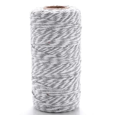 Cordón de Algodón Gris-Blanco 100 mts.