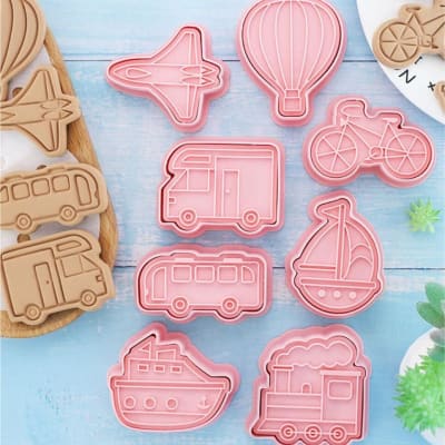 Set Cortador Marcador Transportes N°2 - 8 Diseños