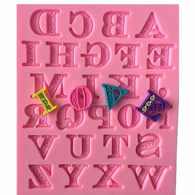 Molde Fondant Alfabeto Mayúsculas Silicona
