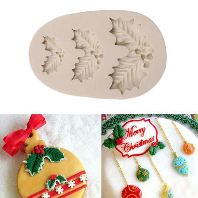 Molde Fondant 3 Muerdagos Silicona1