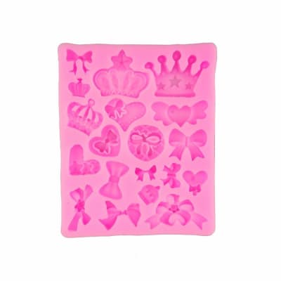 Molde Fondant Coronas Y Cintas Silicona2