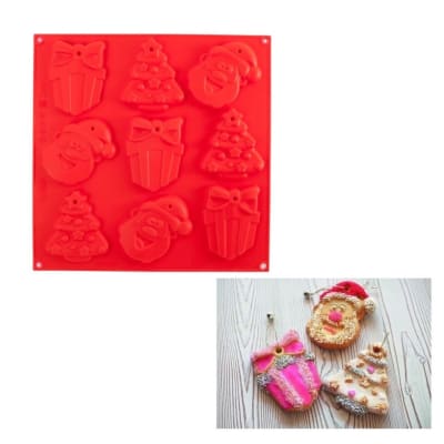 Molde Adornos Colgantes Navidad Silicona