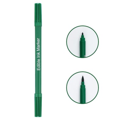Marcador Doble Punta Fina/Pincel Verde Oscuro