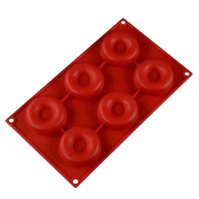 Molde para 6 Donuts Medianas Silicona