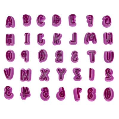 Set Cortadores Letras y Números 35 Piezas