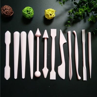 Set de Estecas para Modelar 12 Piezas Plástico