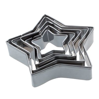 Set Cortadores Metálicos Estrellas 5 Piezas