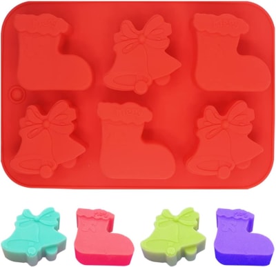 Molde Bota y Campana 6 Cavidades Silicona