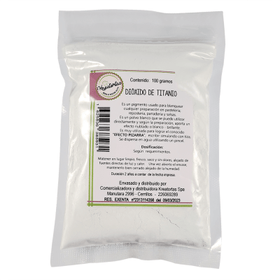 Dióxido de Titanio 100 gr. Kreatortas