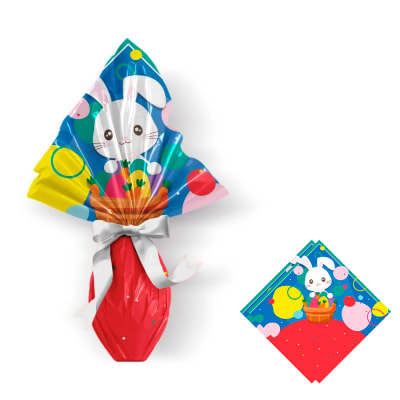 Envoltorio Para Huevo Grande Conejo Rojo 39x39 cm.1