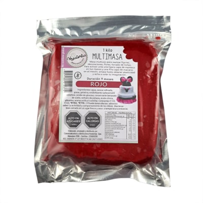 Fondant Multimasa Rojo Kreatortas 1 kg.1