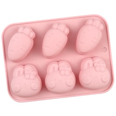 Molde 3 Zanahorias y 3 Conejos Silicona