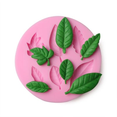 Molde Fondant Hojas Varias 2 Silicona