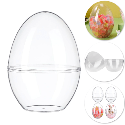 Huevo Acrílico Transparente 12x9 cm. 5 Unidades