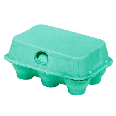 Caja para 6 Huevos Cartón Turquesa 6 Unidades
