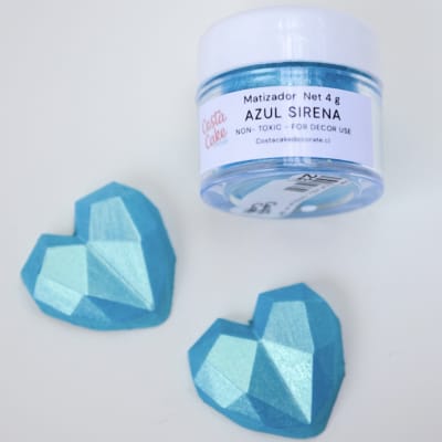 Polvo Nacarado Azul Sirena Costa Cake 4 gr.