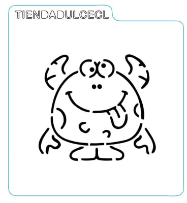 Stencil Halloween Monstruo