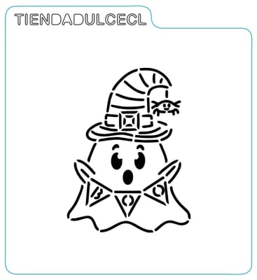 Stencil Halloween Fantasma N°11