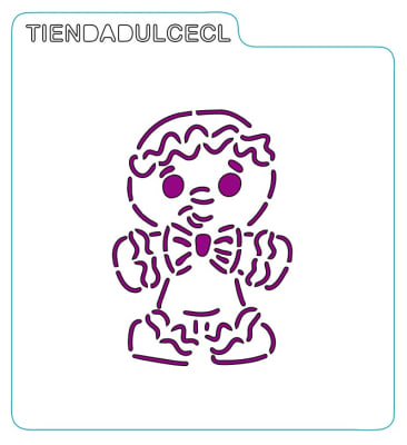 Stencil Navidad Hombre de Jengibre