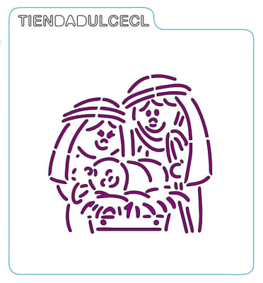 Stencil Navidad Pesebre