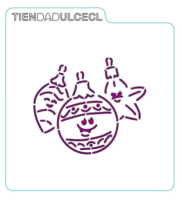 Stencil Navidad Adornos