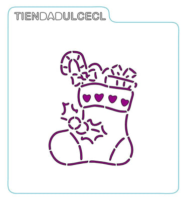 Stencil Navidad Bota