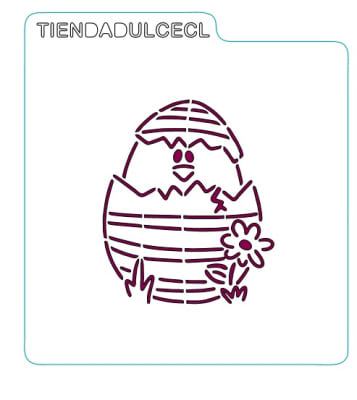 Stencil Pascua Huevo Pollito1