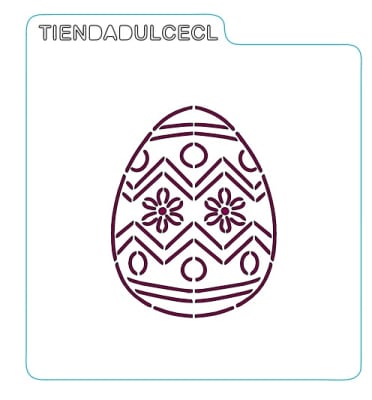 Stencil Pascua Huevo Flores1